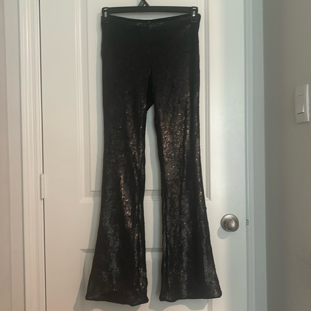 Black sequin pants only worn once